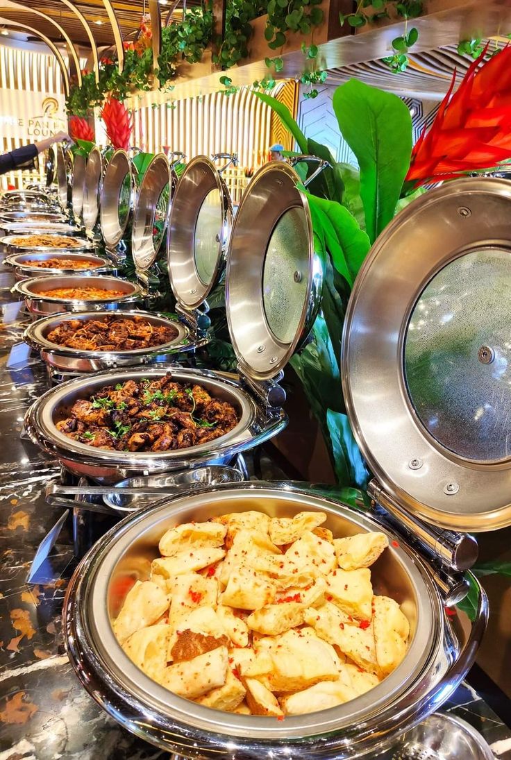 Catering staff serving an industrial workforce